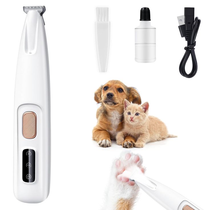 FluffyFresh QuietGroom – LED Low-Noise Pet Trimmer