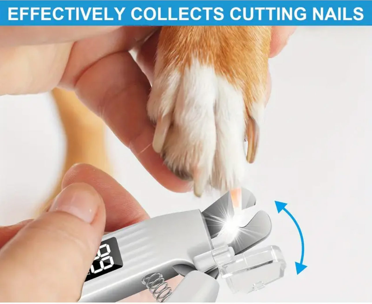 FluffyFresh DuoTrim Pro – 2-in-1 LED Nail Clipper & Grinder